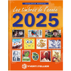 Catalogue Mondial des nouveautés de timbres 2025 en couleurs.