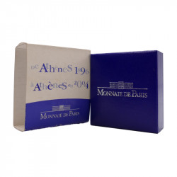 Coffret BE 1 euro 1/2 argent Athènes en 2004.