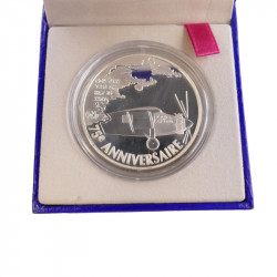 Coffret BE 1 euro 1/2 argent Premier vol au dessus de l'Atlantique 2002.