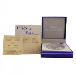 Coffret BE 1 euro 1/2 argent Premier vol au dessus de l'Atlantique 2002.