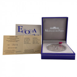 Coffret BE 1 euro 1/2 argent Europa 2003.