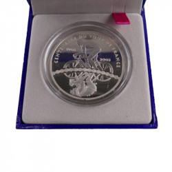 Série de 5 coffrets BE 1 euro 1/2 argent Centenaire du Tour de France 2003.