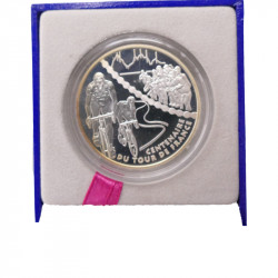Série de 5 coffrets BE 1 euro 1/2 argent Centenaire du Tour de France 2003.