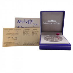 Série de 5 coffrets BE 1 euro 1/2 argent Centenaire du Tour de France 2003.