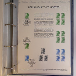 Collection documents premier jour de France 1986-1987 complet en un album.