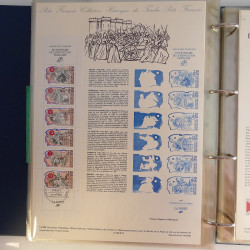 Collection documents premier jour de France 1988-1989 complet en un album.