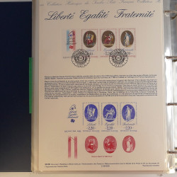 Collection documents premier jour de France 1988-1989 complet en un album.