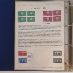 Collection documents premier jour de France 1984-1985 complet en un album.