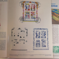 Collection documents premier jour de France 1990-1991 complet en un album.
