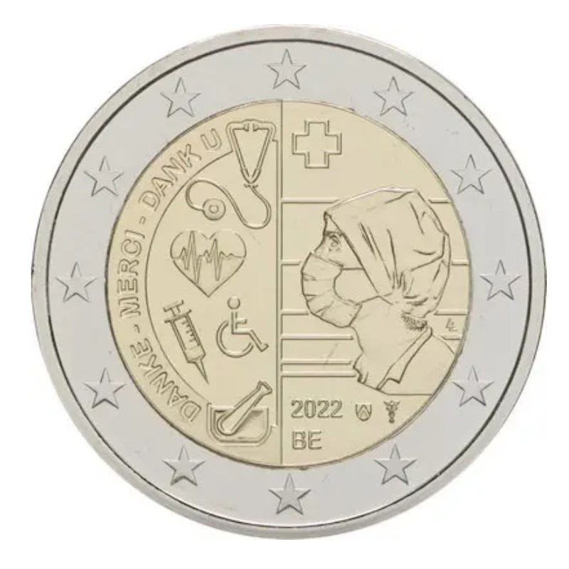 2 euros commémorative Belgique 2022 - Santé.