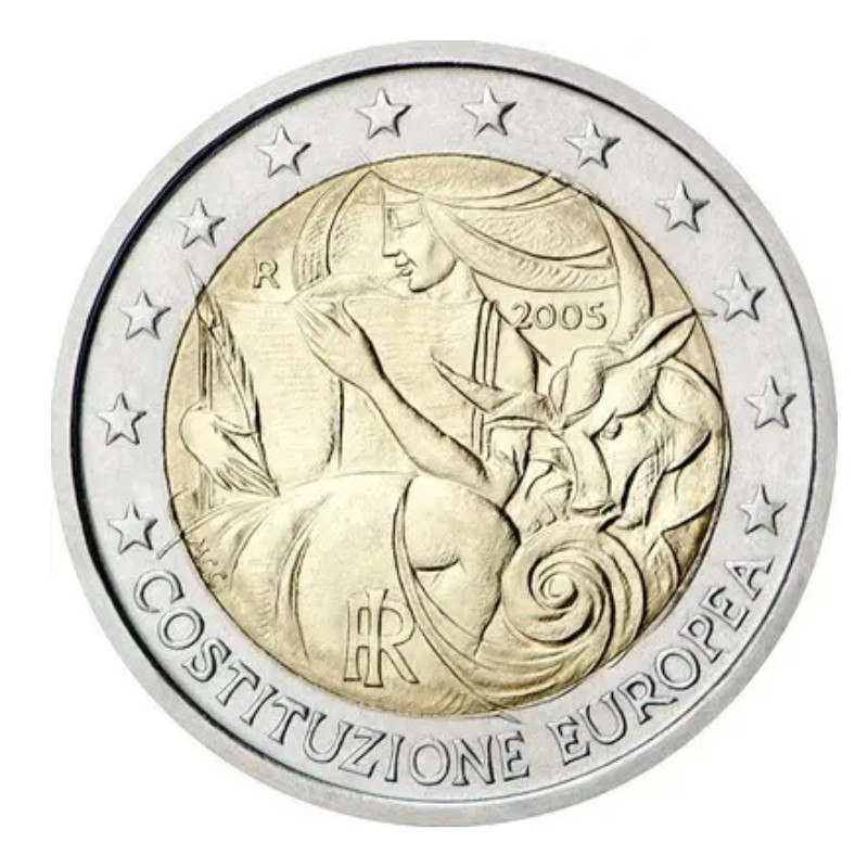 2 euros commémorative Italie 2005 - Constitution européenne.