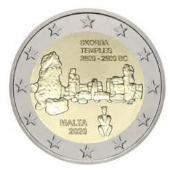 2 euros commémorative Malte 2020 UNC - Temples de Skorba.