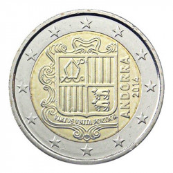2 euros face nationale Andorre 2014 - Armoiries.