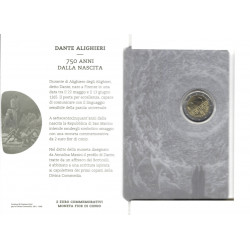 2 euros commémorative Saint Marin 2015 - Dante en coffret BU.