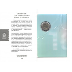 2 euros commémorative Saint Marin 2016 - Donatello en coffret BU.