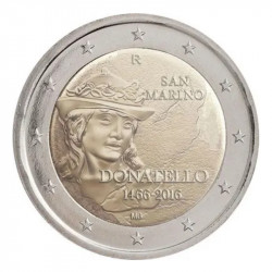 2 euros commémorative Saint Marin 2016 - Donatello en coffret BU.
