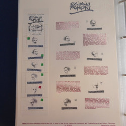 Collection documents premier jour de France 1992-1993 complet en un album.