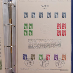 Collection documents premier jour de France 1978-1979 complet en un album.