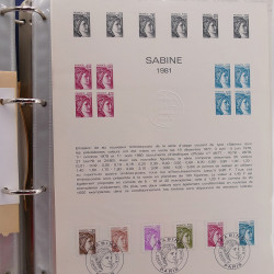 Collection documents premier jour de France 1980-1981 complet en un album.
