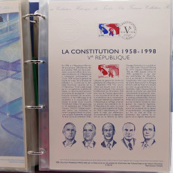 Collection documents premier jour de France 1998-1999 complet en un album.