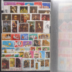 Lot de timbres d'Amérique neufs et oblitérés en un album.