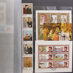 Lot de timbres d'Asie neufs et oblitérés en un album.