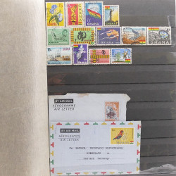 Lot de timbres d'Afrique neufs et oblitérés en un album.