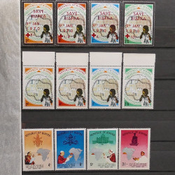 Lot de timbres d'Afrique neufs et oblitérés en un album.