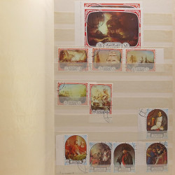 Lot de timbres d'Arabie - Moyen Orient neufs et oblitérés en un album.