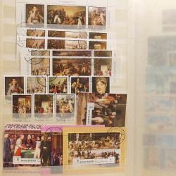 Lot de timbres d'Arabie - Moyen Orient neufs et oblitérés en un album.