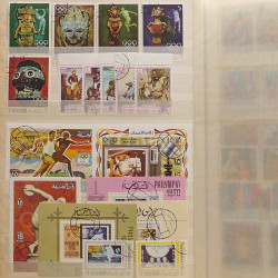 Lot de timbres d'Arabie - Moyen Orient neufs et oblitérés en un album.