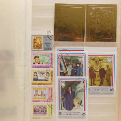 Lot de timbres d'Arabie - Moyen Orient neufs et oblitérés en un album.