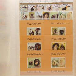 Lot de timbres d'Arabie - Moyen Orient neufs et oblitérés en un album.