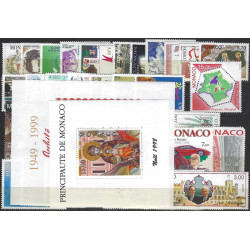 Monaco timbres d'année 1998 complète N°2146-2185 neuf**.