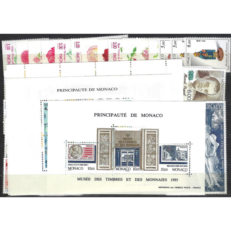 Monaco timbres d'année 1995 complète N°1971-2025 neuf**.
