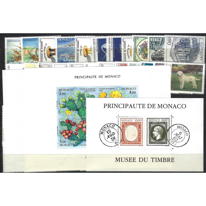Monaco timbres d'année 1992 complète N°1810-1853 neuf**.
