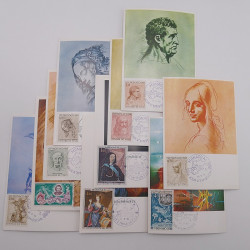 Vrac philatélique de timbres du monde neufs et oblitérés en un carton.