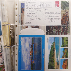 Vrac philatélique de timbres du monde neufs et oblitérés en un carton.