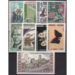 Andorre Français timbres d'année 1976 complète N°251-259 neuf**.