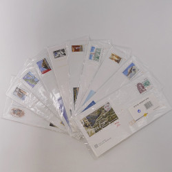 Lot de 100 enveloppes prêt à poster Internationale commémoratives.