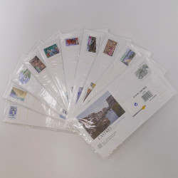 Lot de 100 enveloppes prêt à poster Internationale commémoratives.