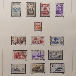 Collection timbres de France 1945-1960 oblitérés en album Safe.