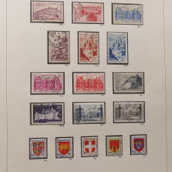 Collection timbres de France 1945-1960 oblitérés en album Safe.