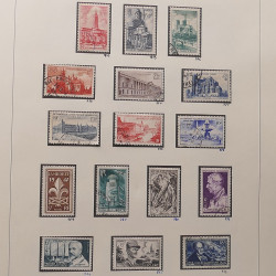Collection timbres de France 1945-1960 oblitérés en album Safe.
