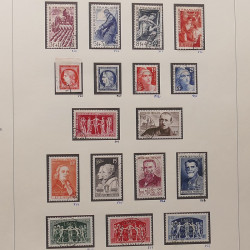 Collection timbres de France 1945-1960 oblitérés en album Safe.