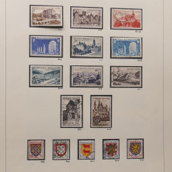 Collection timbres de France 1945-1960 oblitérés en album Safe.