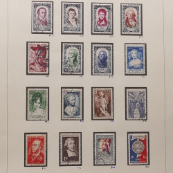 Collection timbres de France 1945-1960 oblitérés en album Safe.