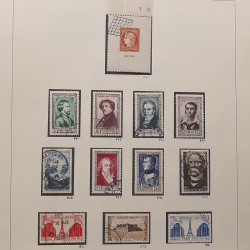 Collection timbres de France 1945-1960 oblitérés en album Safe.