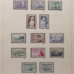 Collection timbres de France 1945-1960 oblitérés en album Safe.
