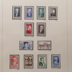 Collection timbres de France 1945-1960 oblitérés en album Safe.